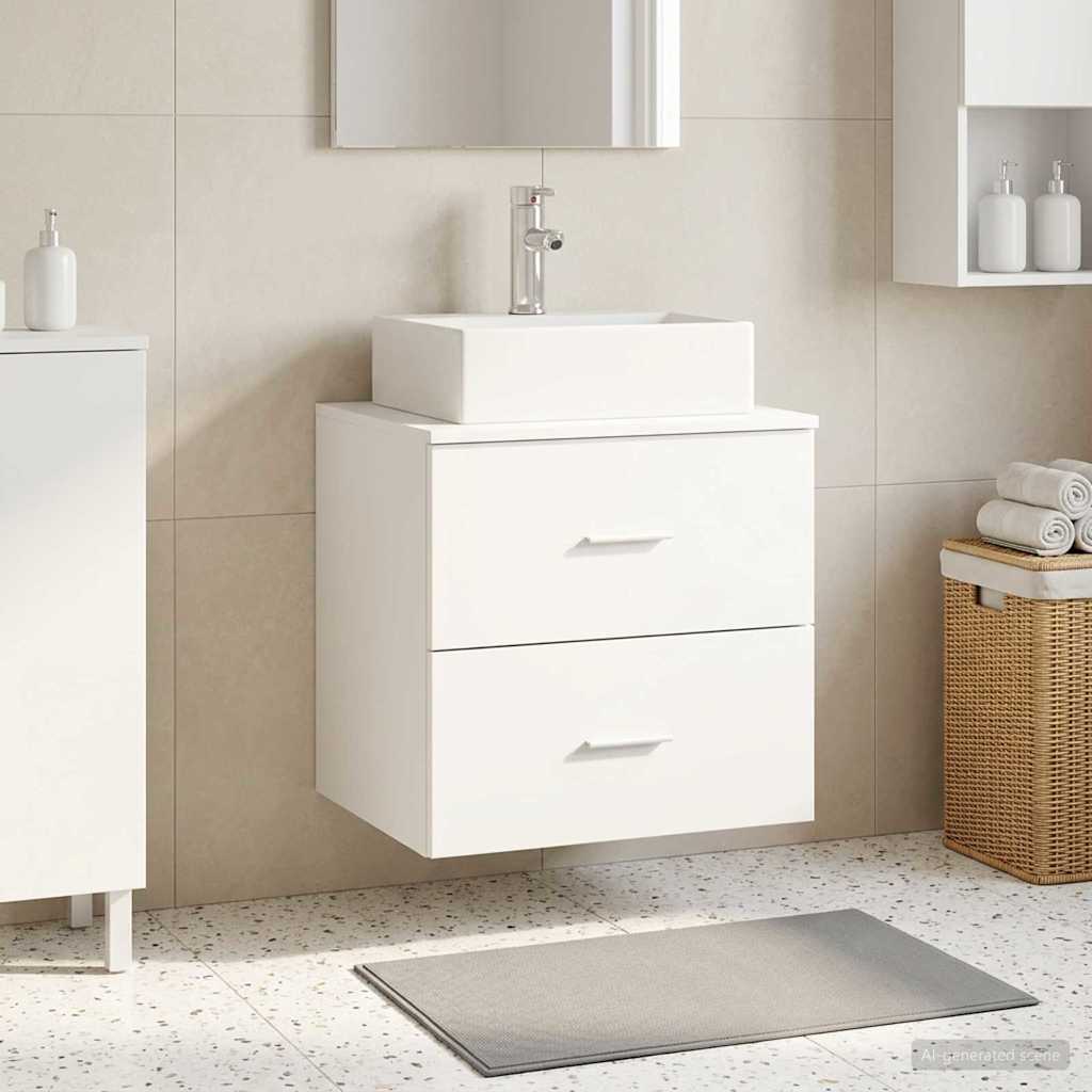Vaidade com pia suspensa branco 49,5 x 41 x 62,5 cm