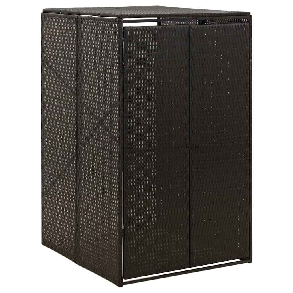 Unidade arrumação caixote do lixo 70x80x117 cm vime PE preto