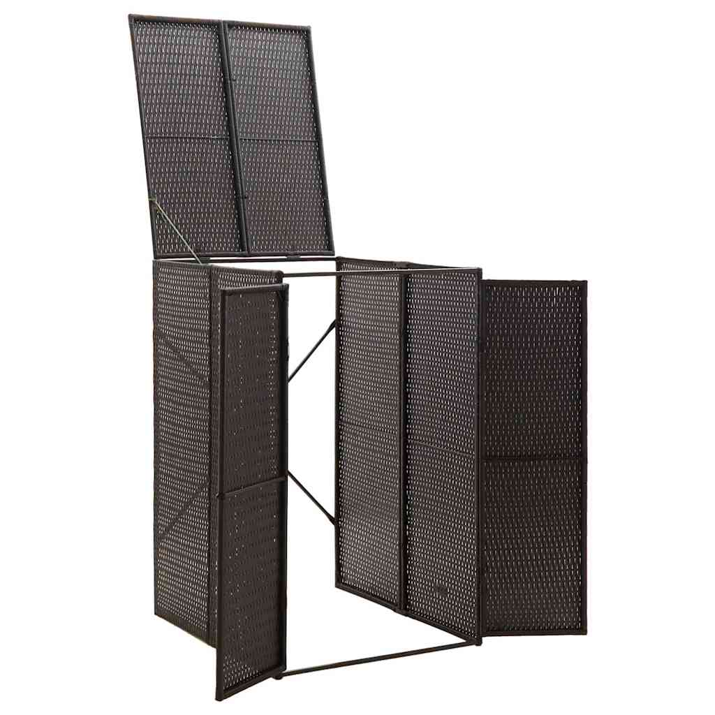 Unidade arrumação caixote do lixo 70x80x117 cm vime PE preto