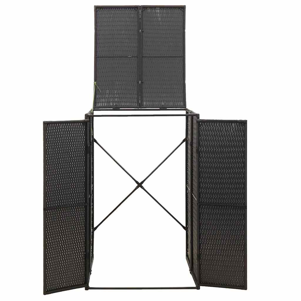 Unidade arrumação caixote do lixo 70x80x117 cm vime PE preto
