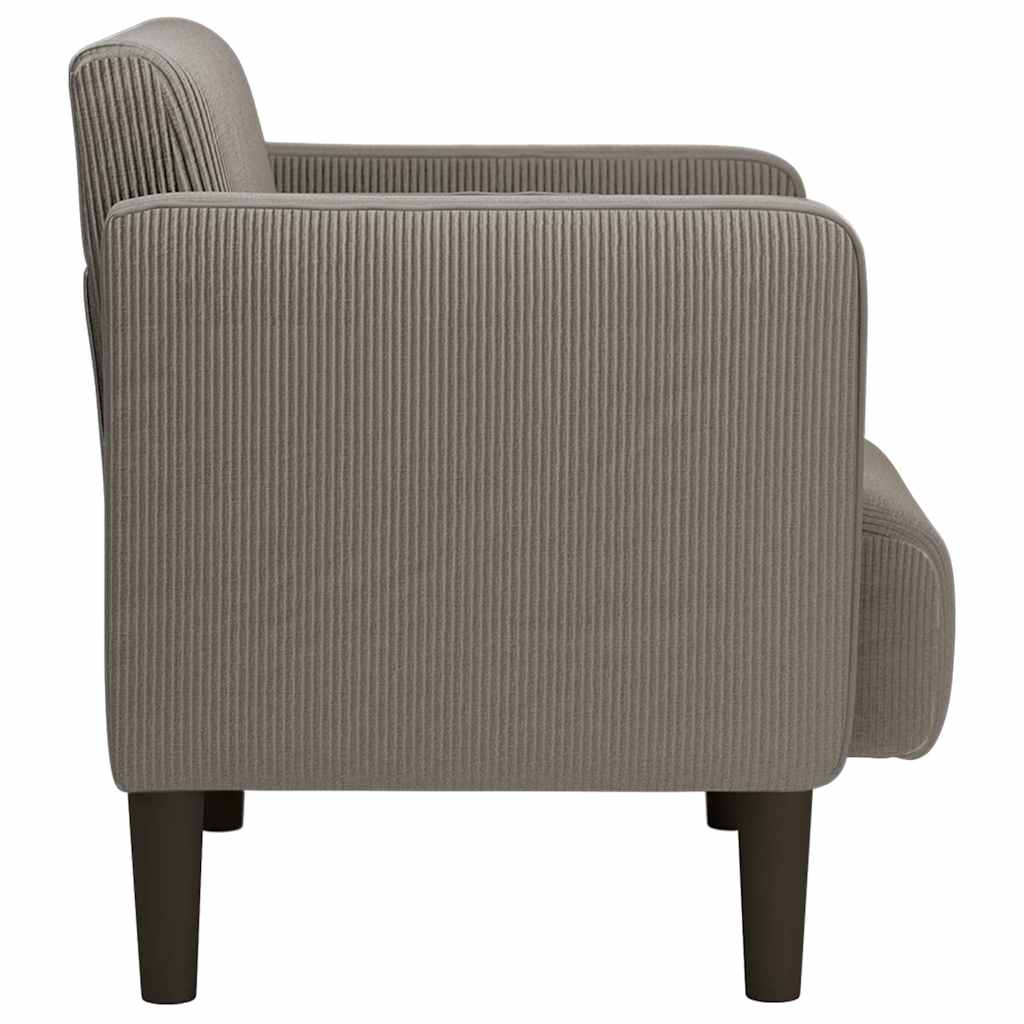 Poltrona com apoio de braços 54 cm tecido corduroy