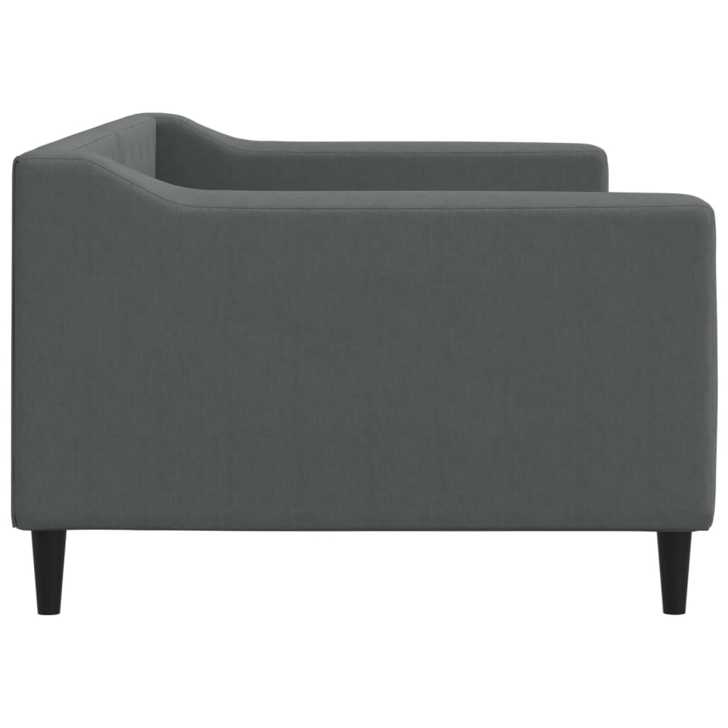 Sofá-cama 90x200 cm tecido cinzento-escuro