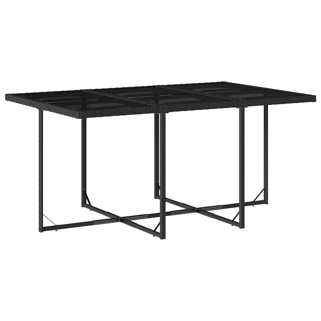 11 Pcs conjunto de jantar p/ jardim c/ almofadões vime PE preto