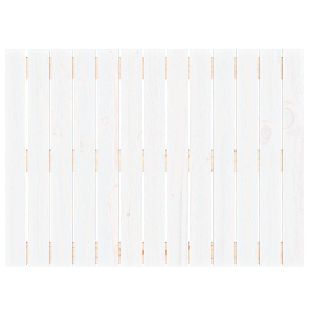 Cabeceira de parede 82,5x3x60 cm madeira de pinho maciça branco