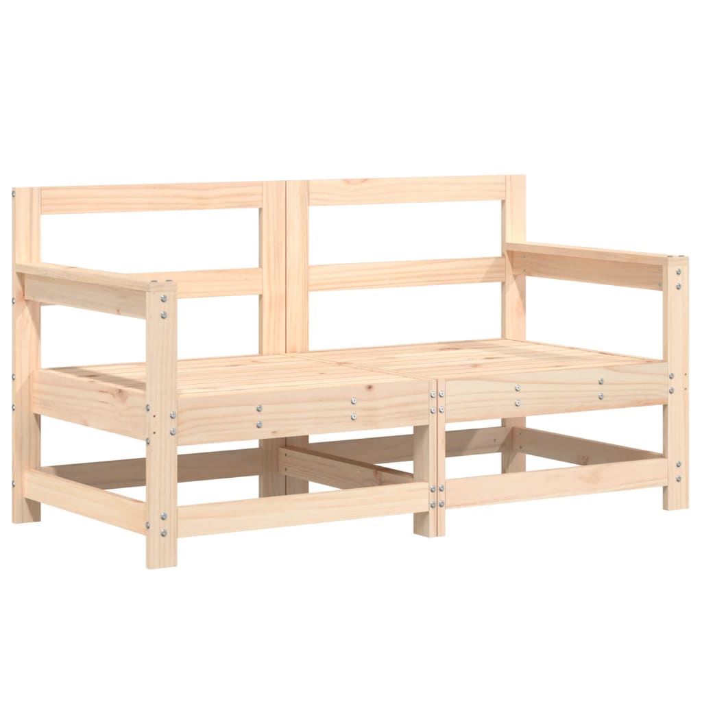 Sofás de canto para jardim 2 pcs madeira de pinho maciça