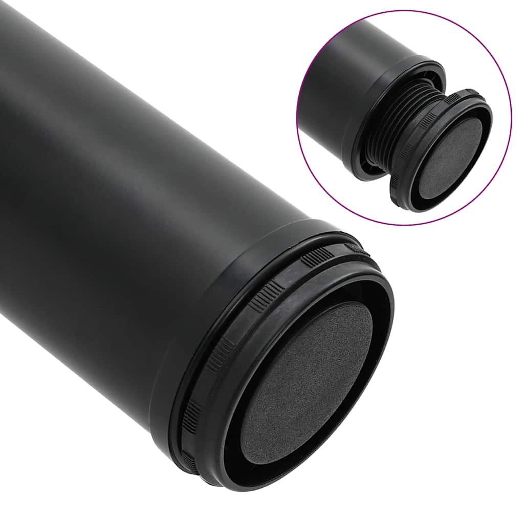 Pernas de mesa ajustáveis ​​em altura, 4 pcs, 1100 mm, preto