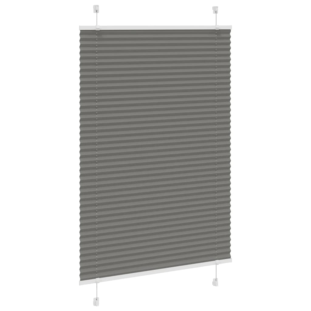 Antracite plissada cega 90x150 cm largura tecido 89,4 cm