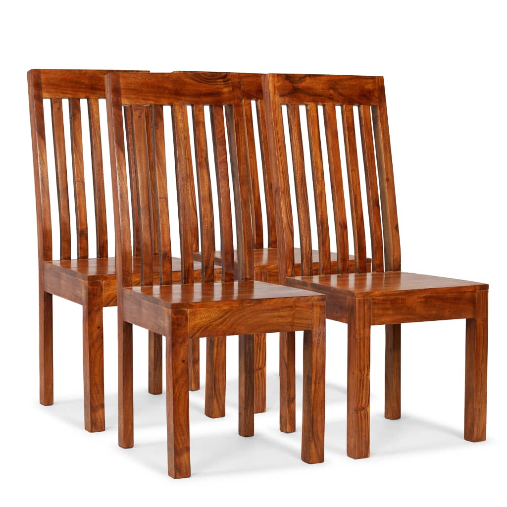 Cadeiras de jantar 4 pcs madeira maciça moderno