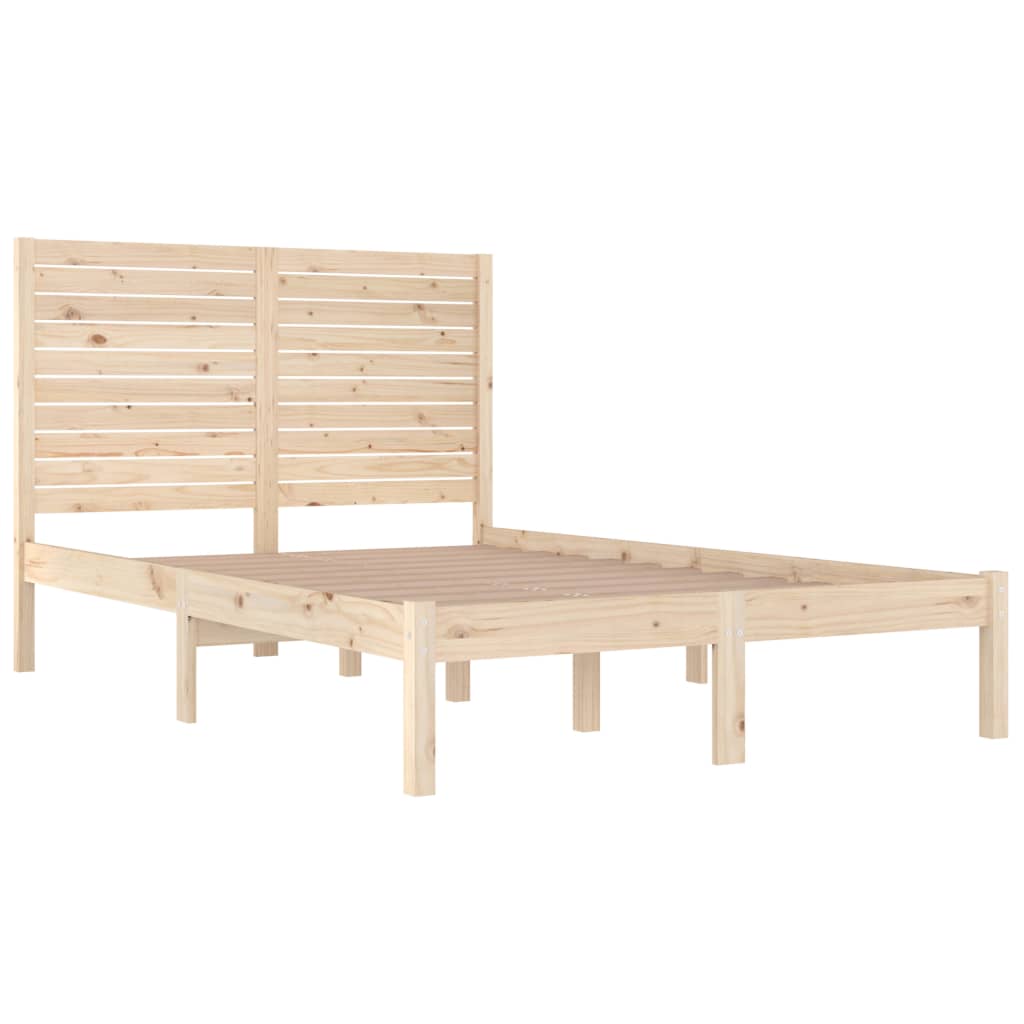 Estrutura de cama casal 135x190 cm madeira maciça