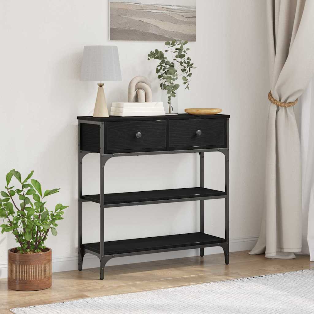 Aparador carvalho preto 72.5 x 25 x 75 cm derivados de madeira