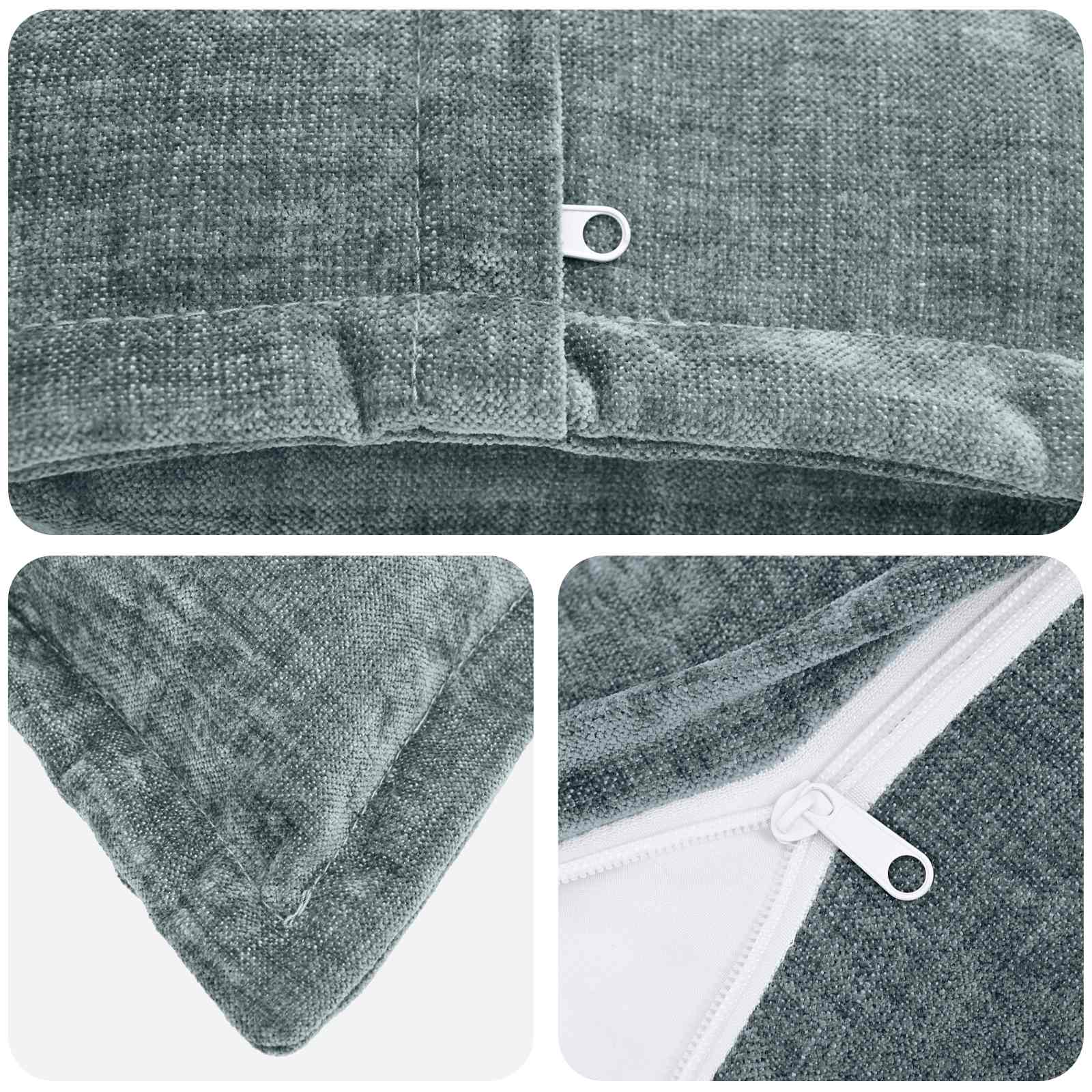 Capa almofada heerlen azul-claro 40 x 145 cm tecido chenille
