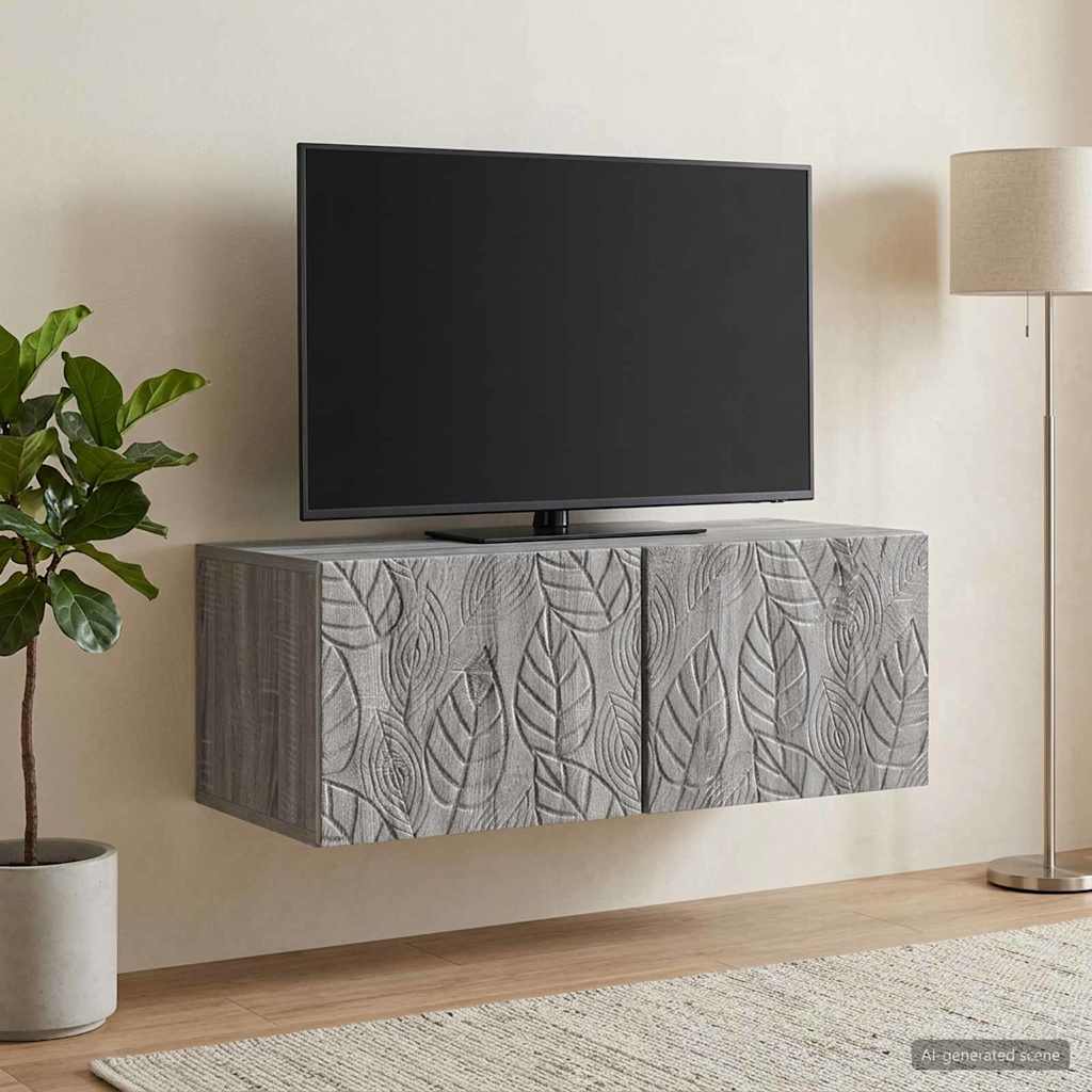 Gabinete de TV de parede 59,5 x 31 cm sonoma cinzento