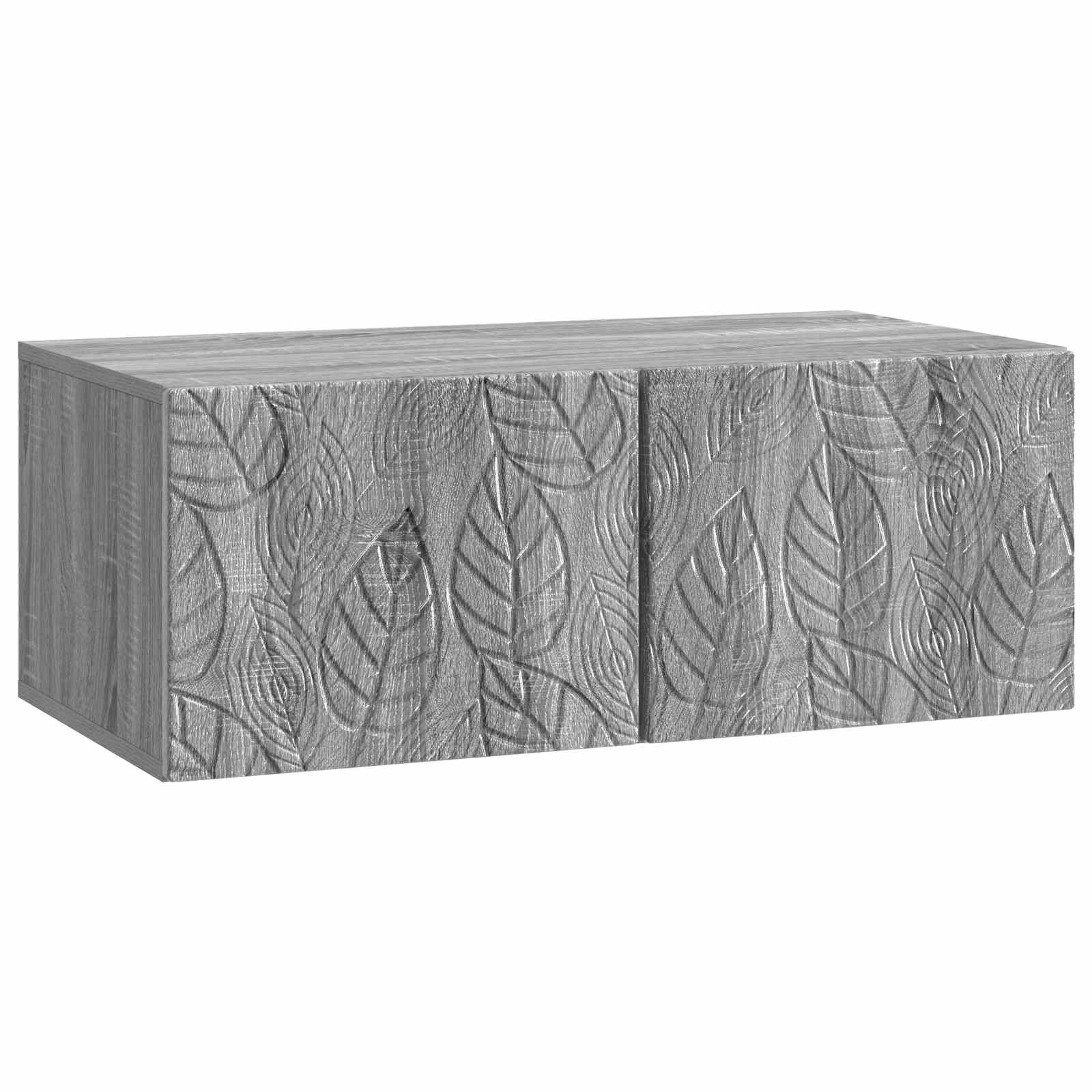 Gabinete de TV de parede 59,5 x 31 cm sonoma cinzento