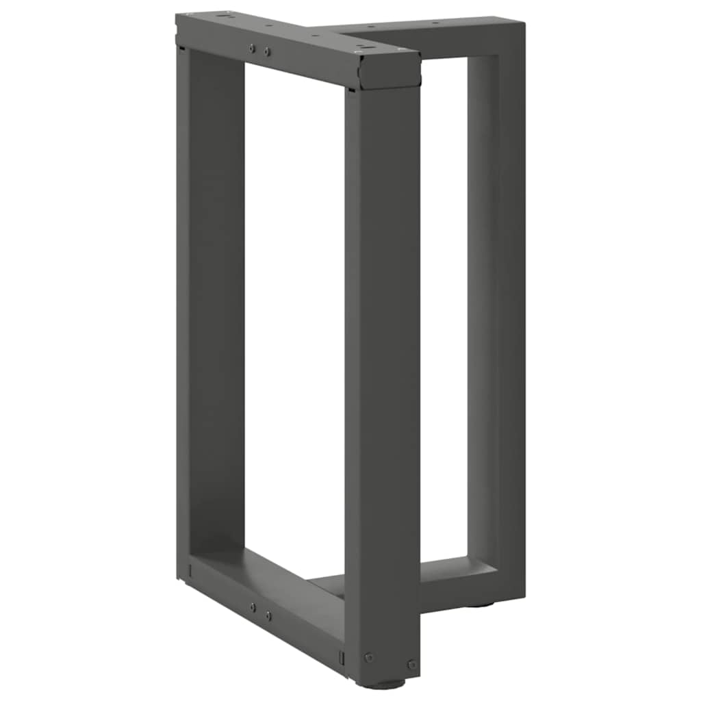Pés para mesa de jantar em forma de t, 2 peças, antracite, 60x35x(72-73) cm, aço