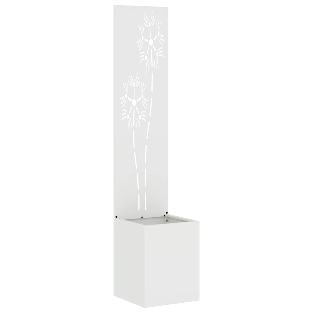 Tela de privacidade para jardim floral branco 32 x 32 x 150 cm