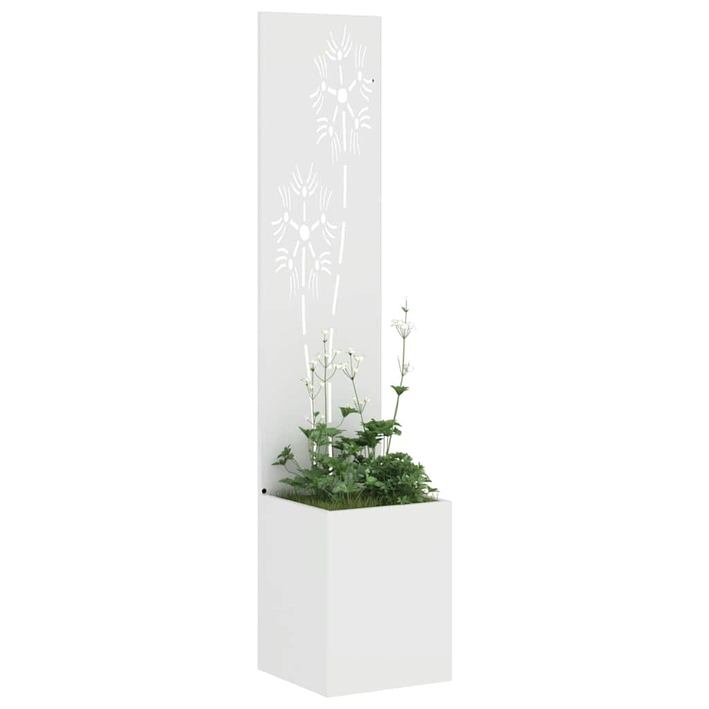 Tela de privacidade para jardim floral branco 32 x 32 x 150 cm