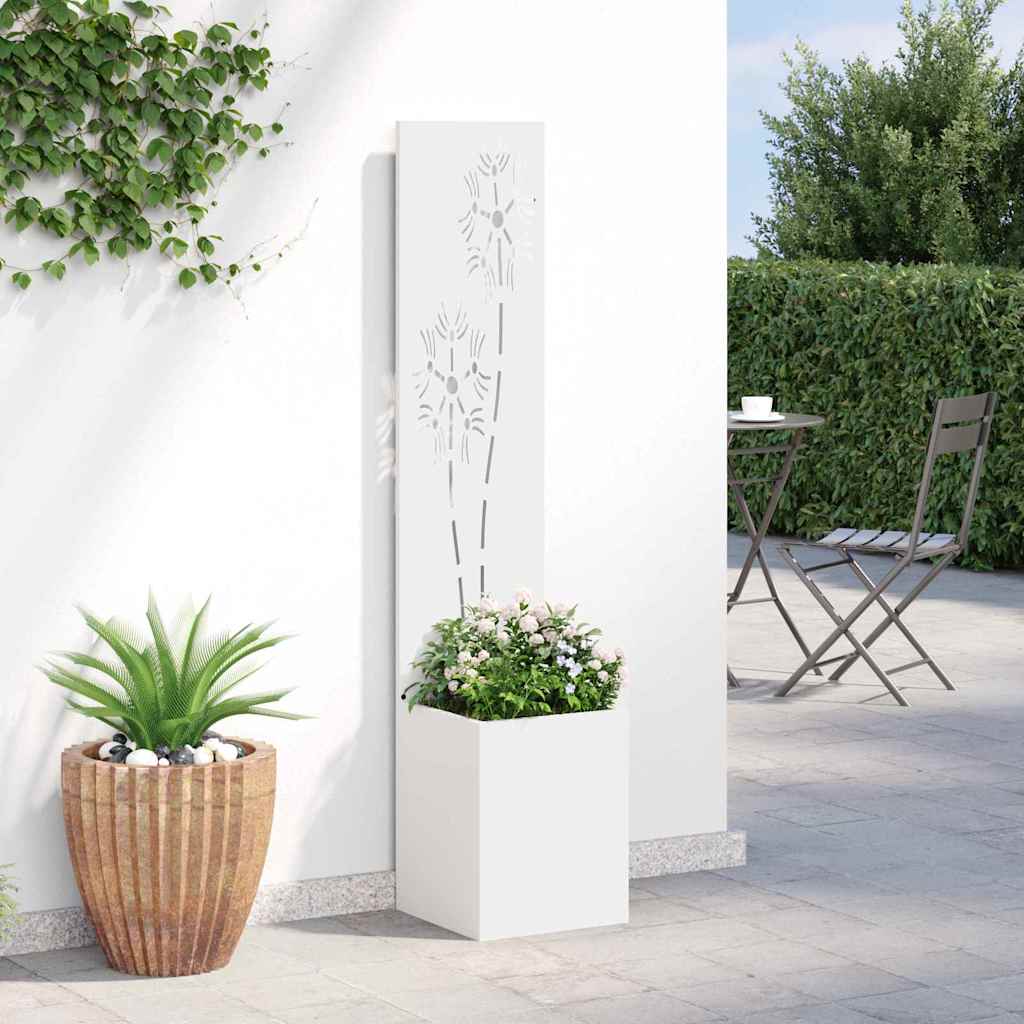 Tela de privacidade para jardim floral branco 32 x 32 x 150 cm
