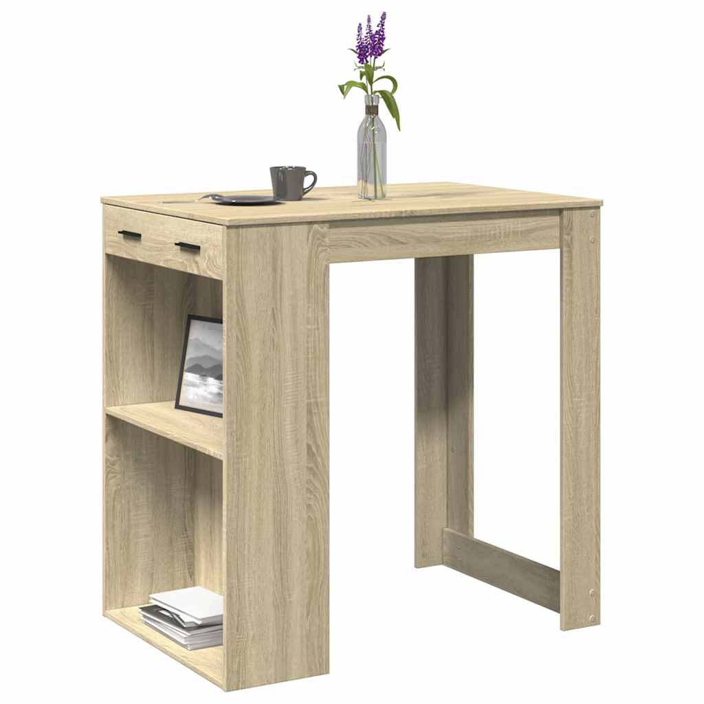 Mesa de bar 102x70x103,5cm derivados de madeira carvalho sonoma