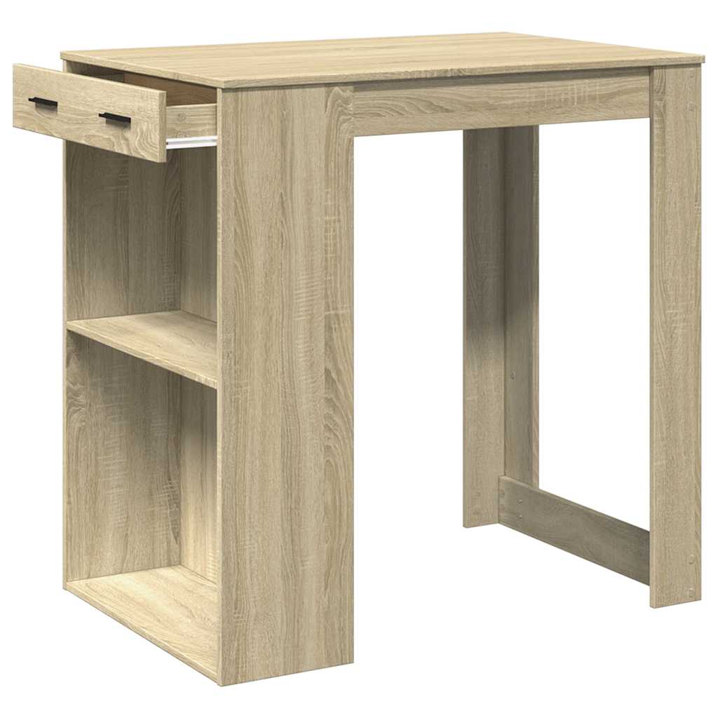 Mesa de bar 102x70x103,5cm derivados de madeira carvalho sonoma
