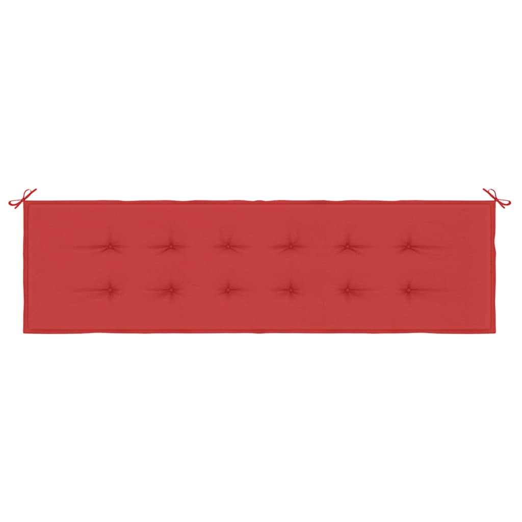 Almofadão p/ banco de jardim 180x50x3 cm tecido oxford vermelho