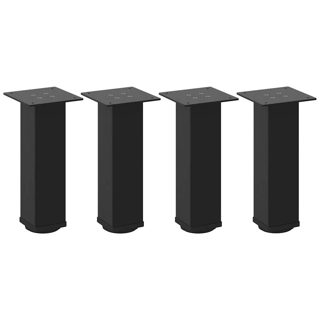 Pés para mesa de centro 4 peças, preto, 42-44 cm, aço
