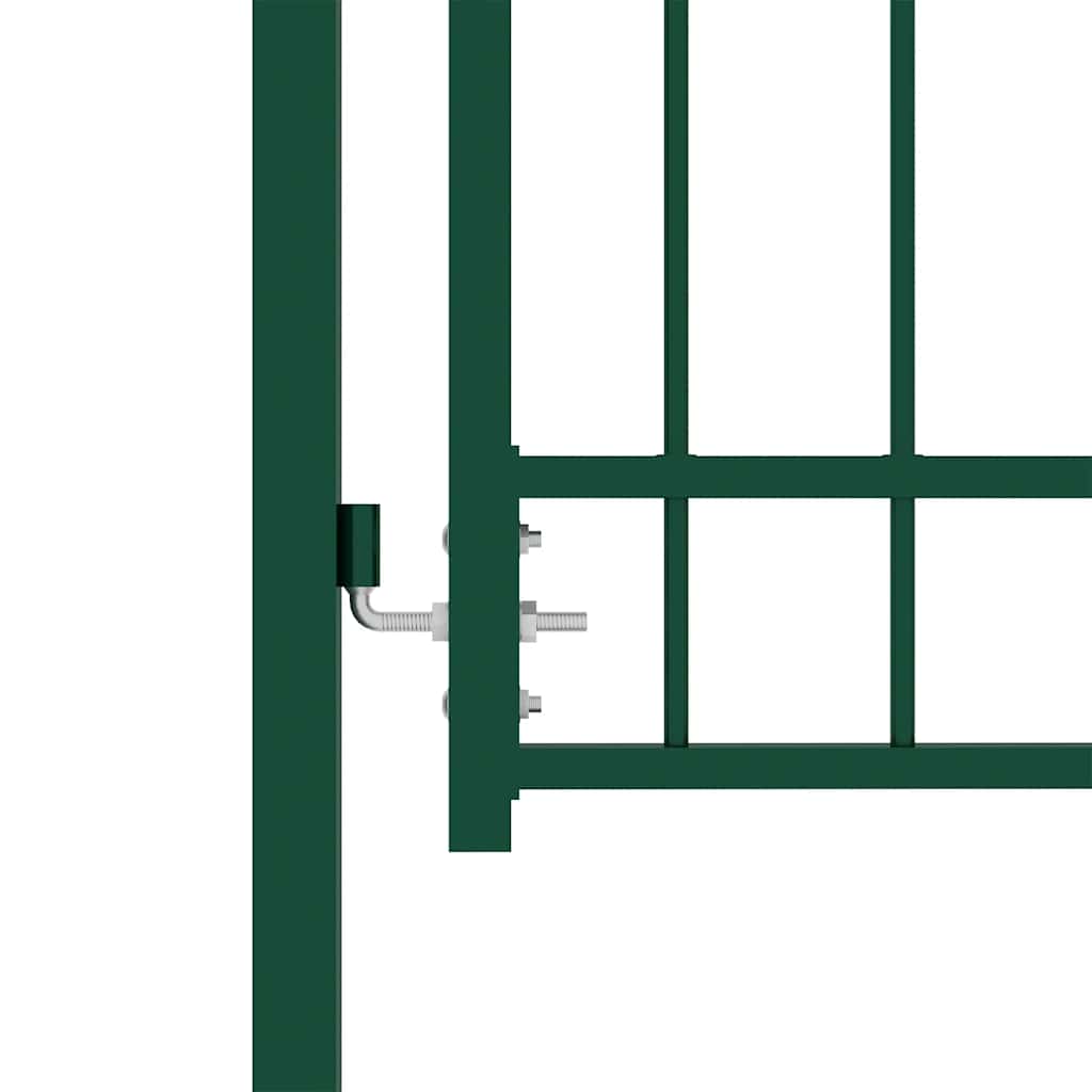 Portão de cerca emmen com pontas de aço 104x109,5 cm verde