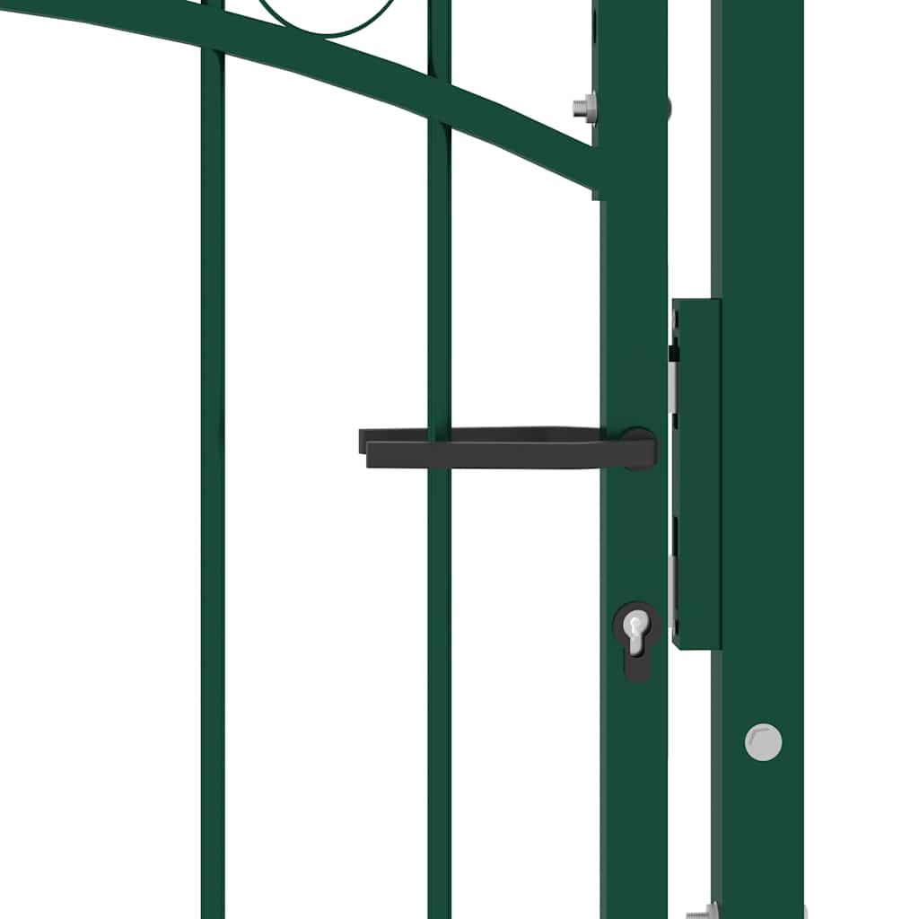 Portão de cerca emmen com pontas de aço 104x109,5 cm verde