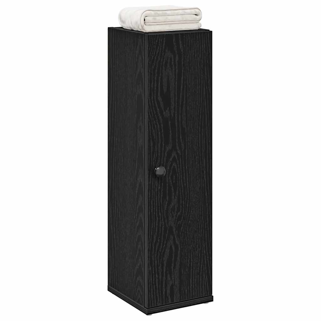 Móvel p/ casa de banho c/ suporte de rolos 20,5x22x72 cm preto