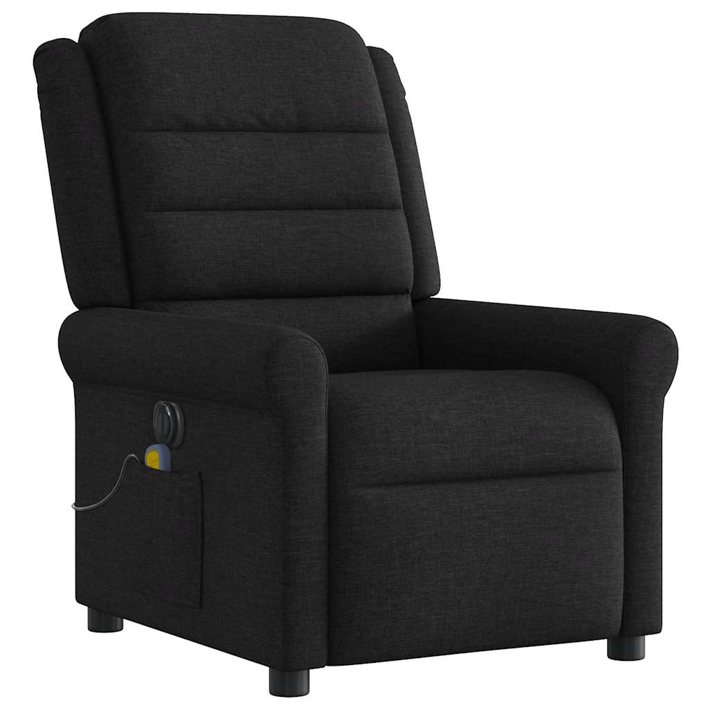Poltrona reclinável de massagens elétrica tecido preto