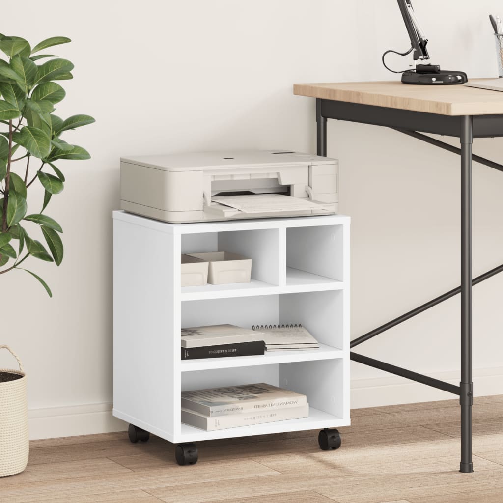 Suporte para impressora com rodas 41x32x48 cm branco