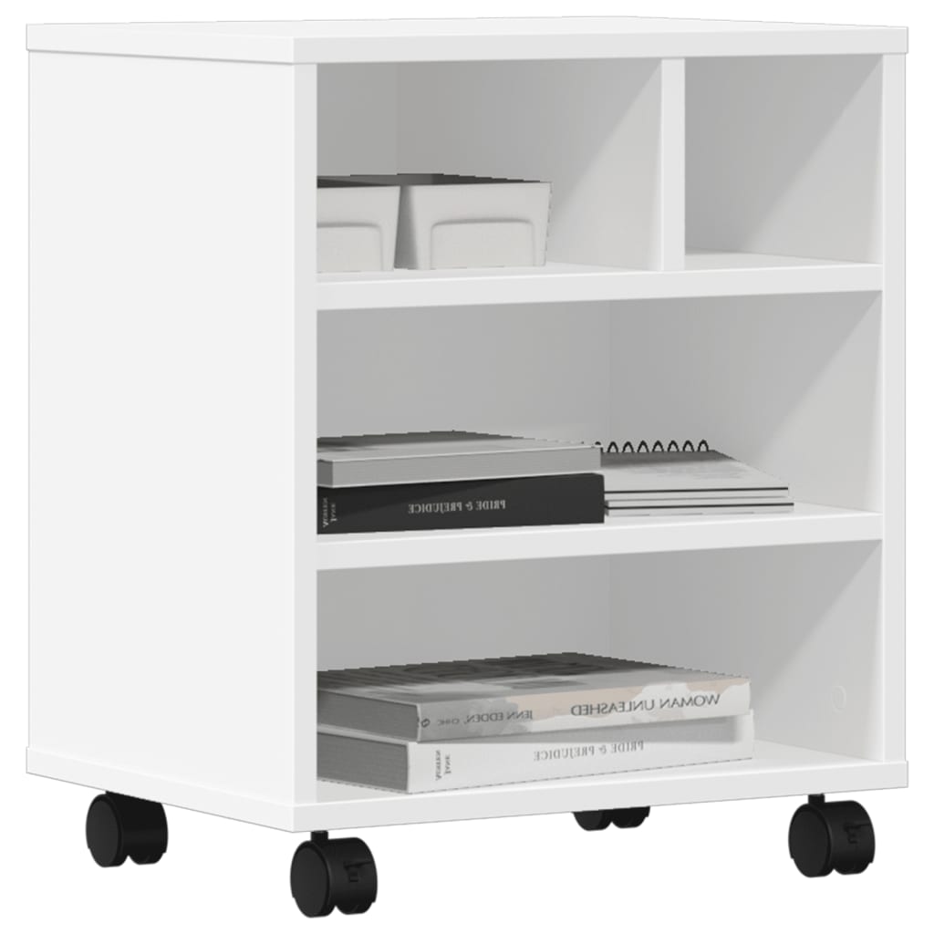 Suporte para impressora com rodas 41x32x48 cm branco