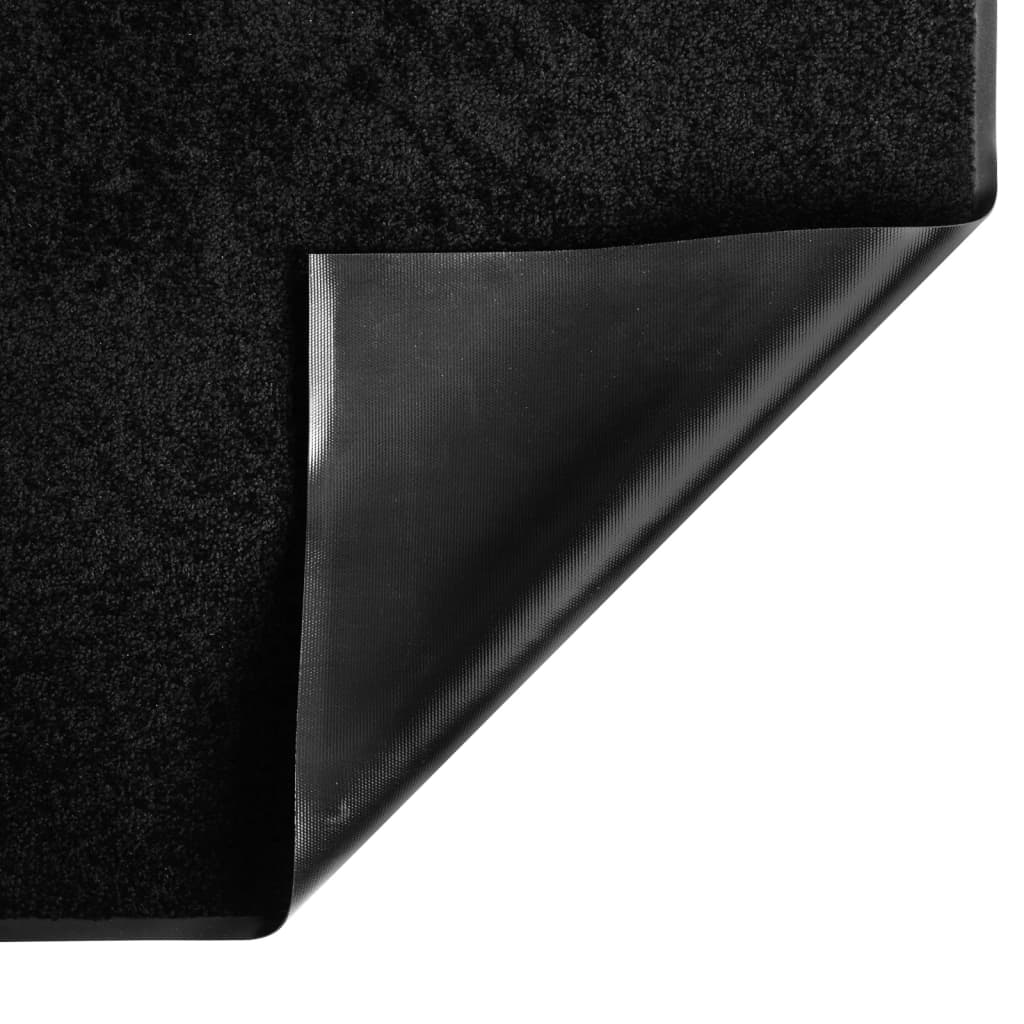 Tapete de porta 60x80 cm preto