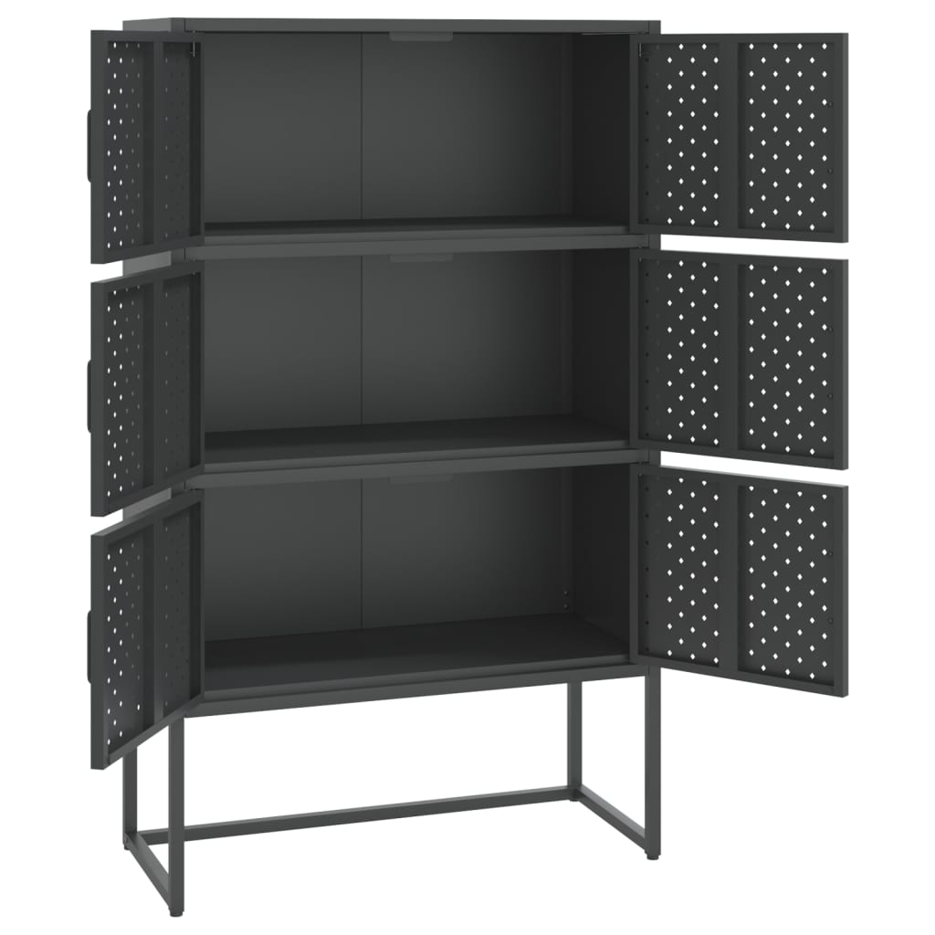 Aparador alto 80x35x135 cm aço antracite