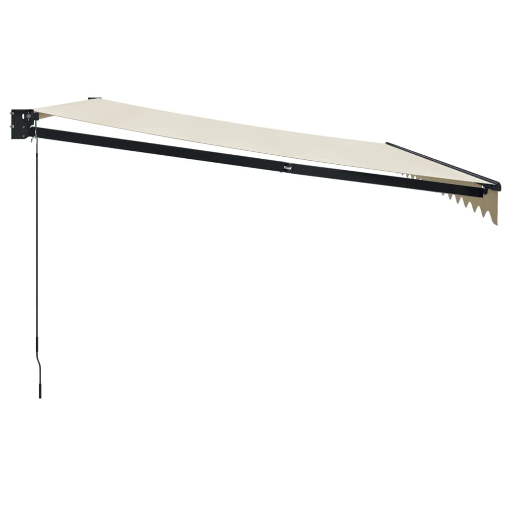 Toldo retrátil 4,5x3 m tecido e alumínio cor creme
