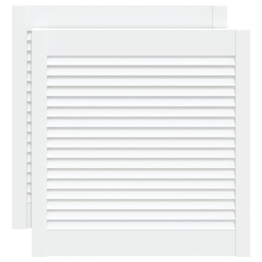 Portas de armário 2 pcs design de persiana pinho maciço branco