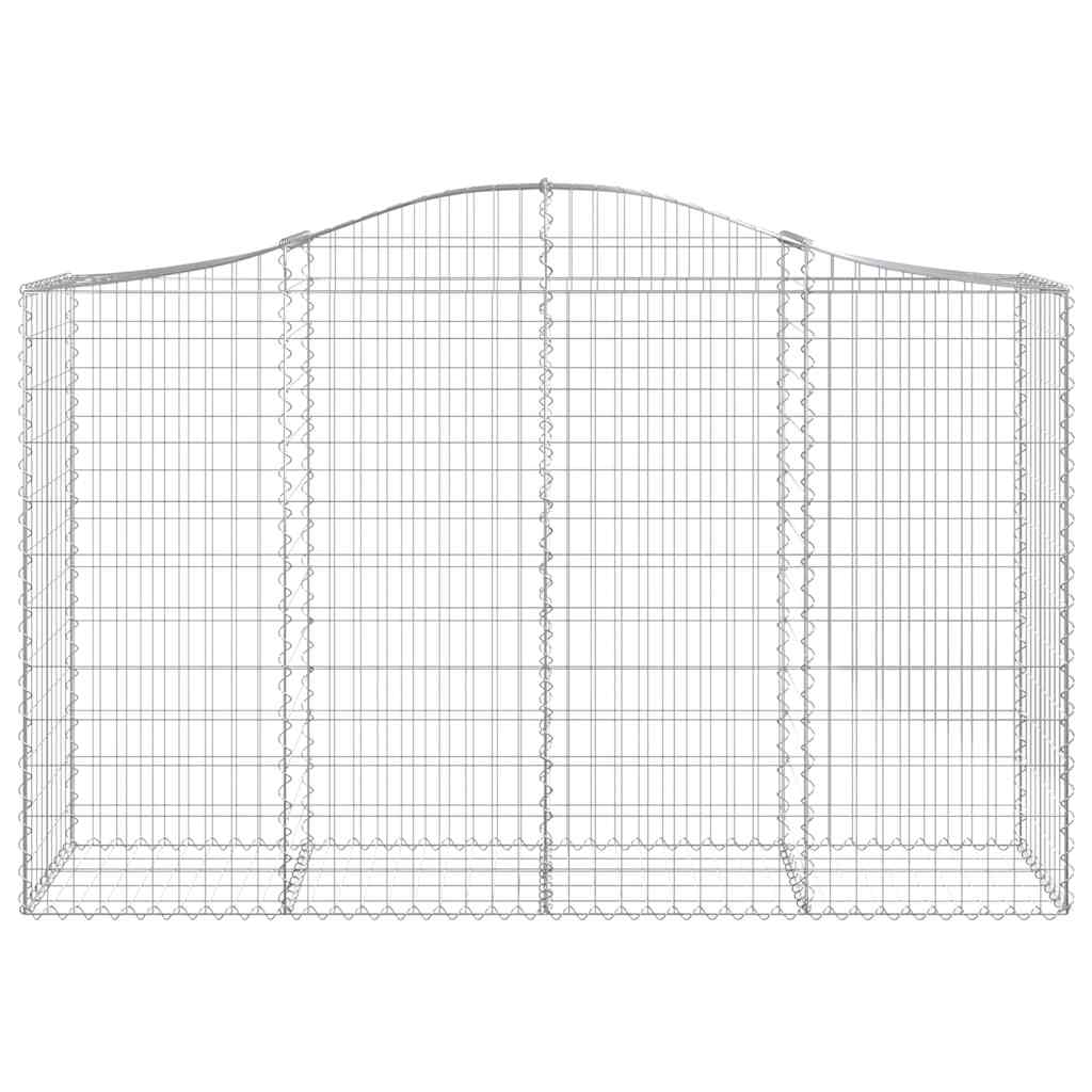 Cestos gabião arqueados 8pcs 200x50x120/140cm ferro galvanizado