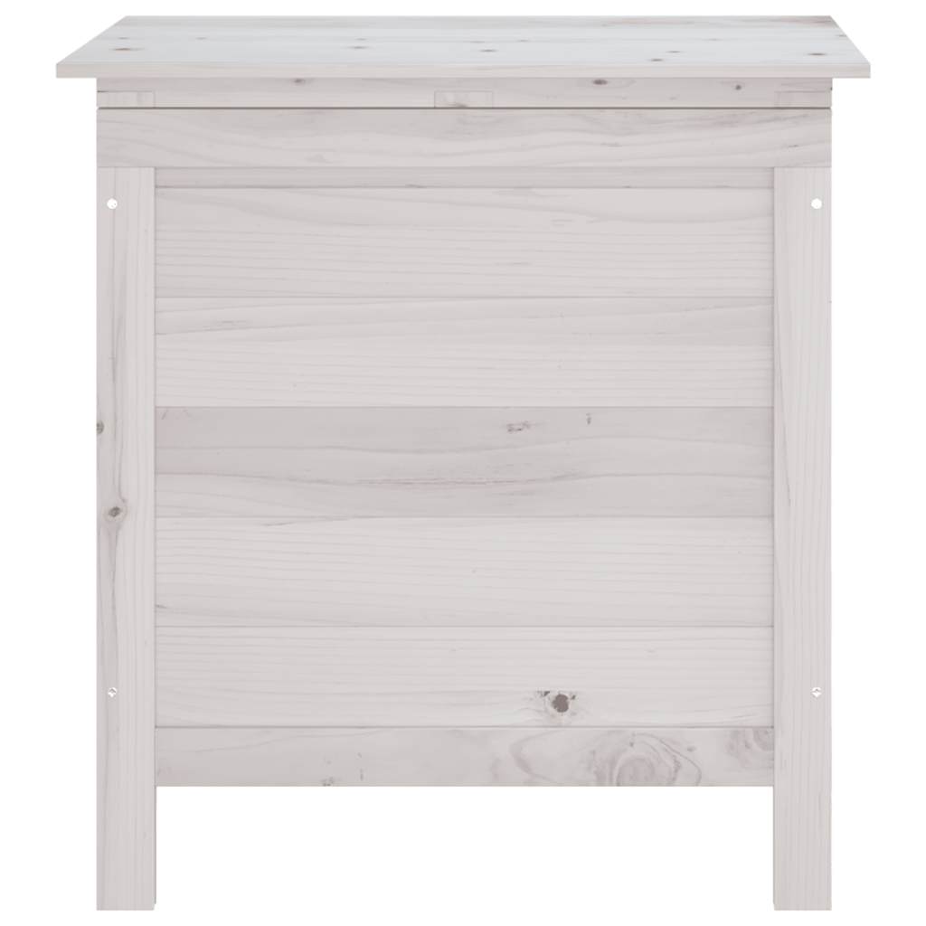 Caixa de arrumação p/ jardim 50x49x56,5 cm abeto maciço branco