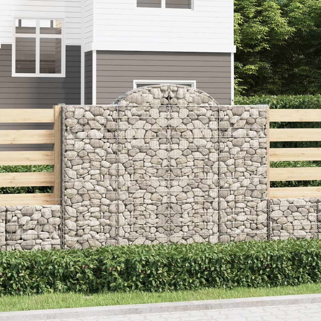 Cestos gabião arqueados 10 pcs 200x50x160/180 ferro galvanizado
