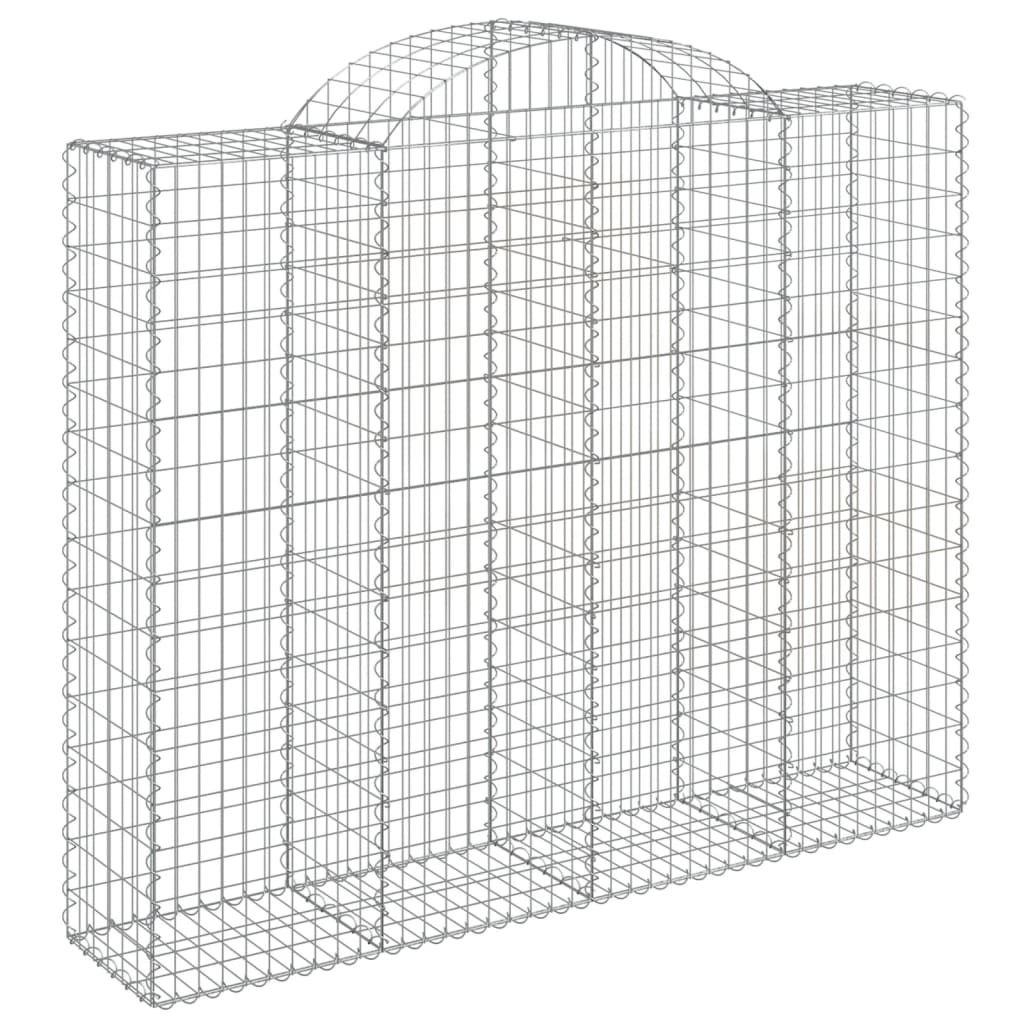 Cestos gabião arqueados 10 pcs 200x50x160/180 ferro galvanizado