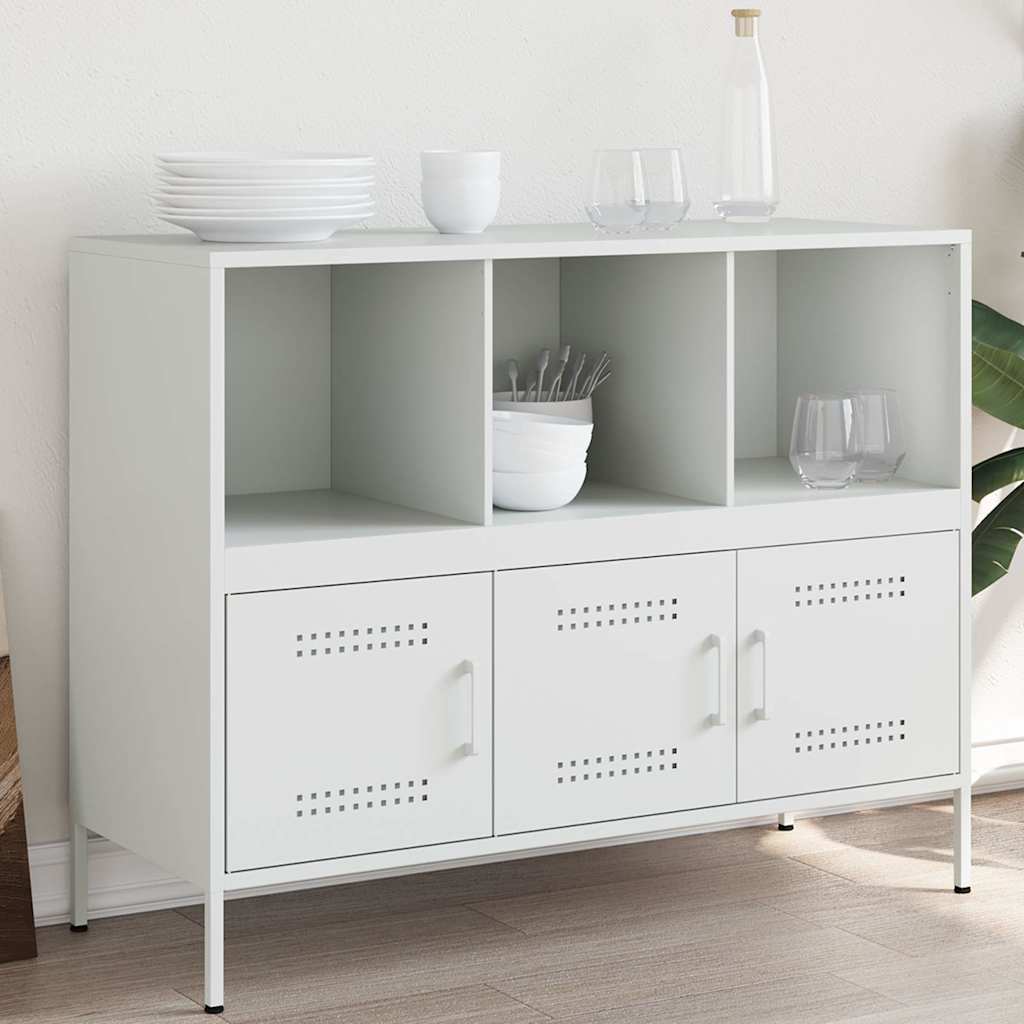Aparador 100,5x39x79 cm aço branco