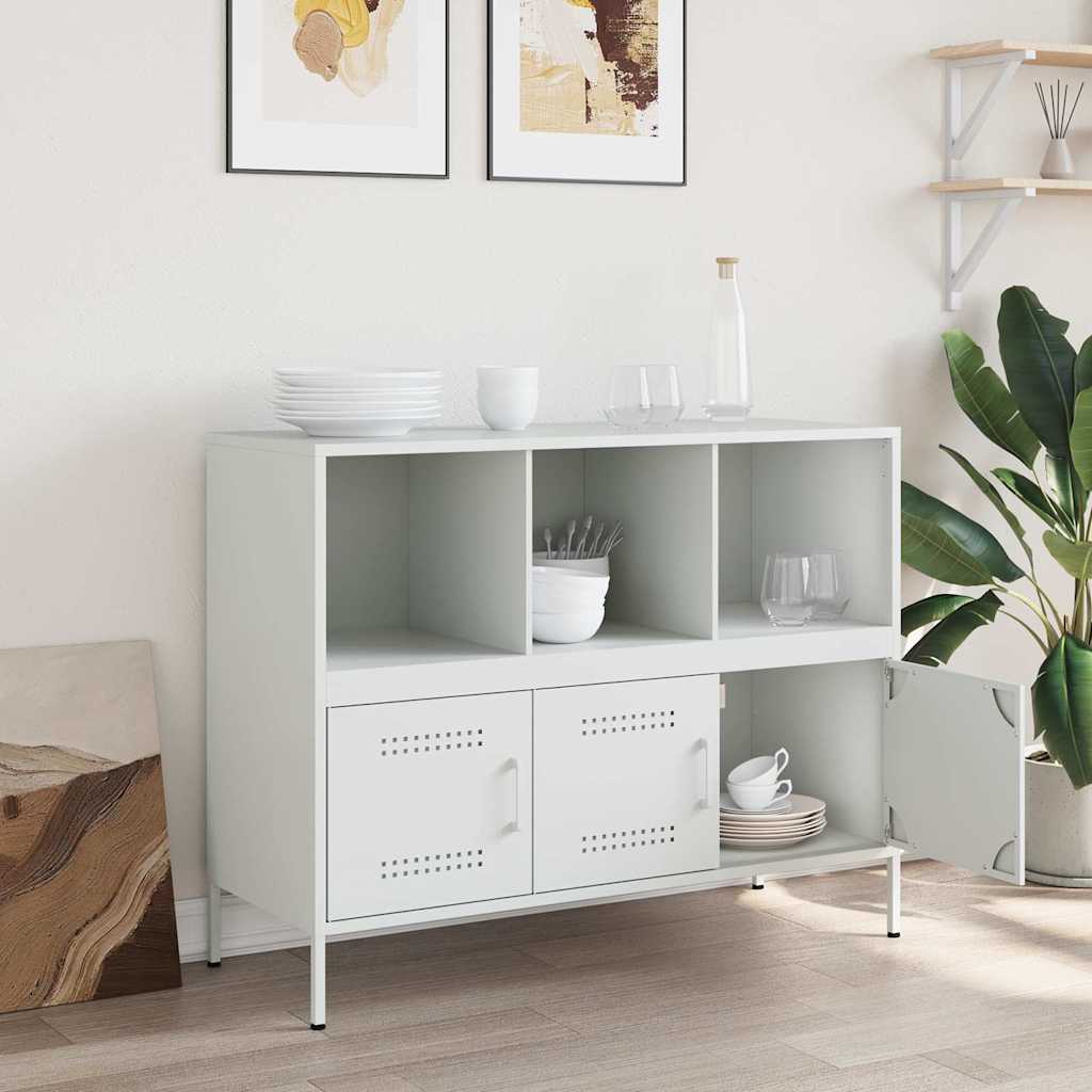 Aparador 100,5x39x79 cm aço branco