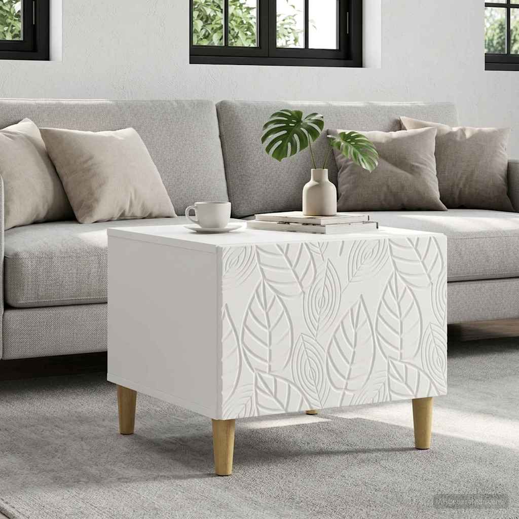 Mesa de centro branco 50 x 49 x 40 cm derivados de madeira