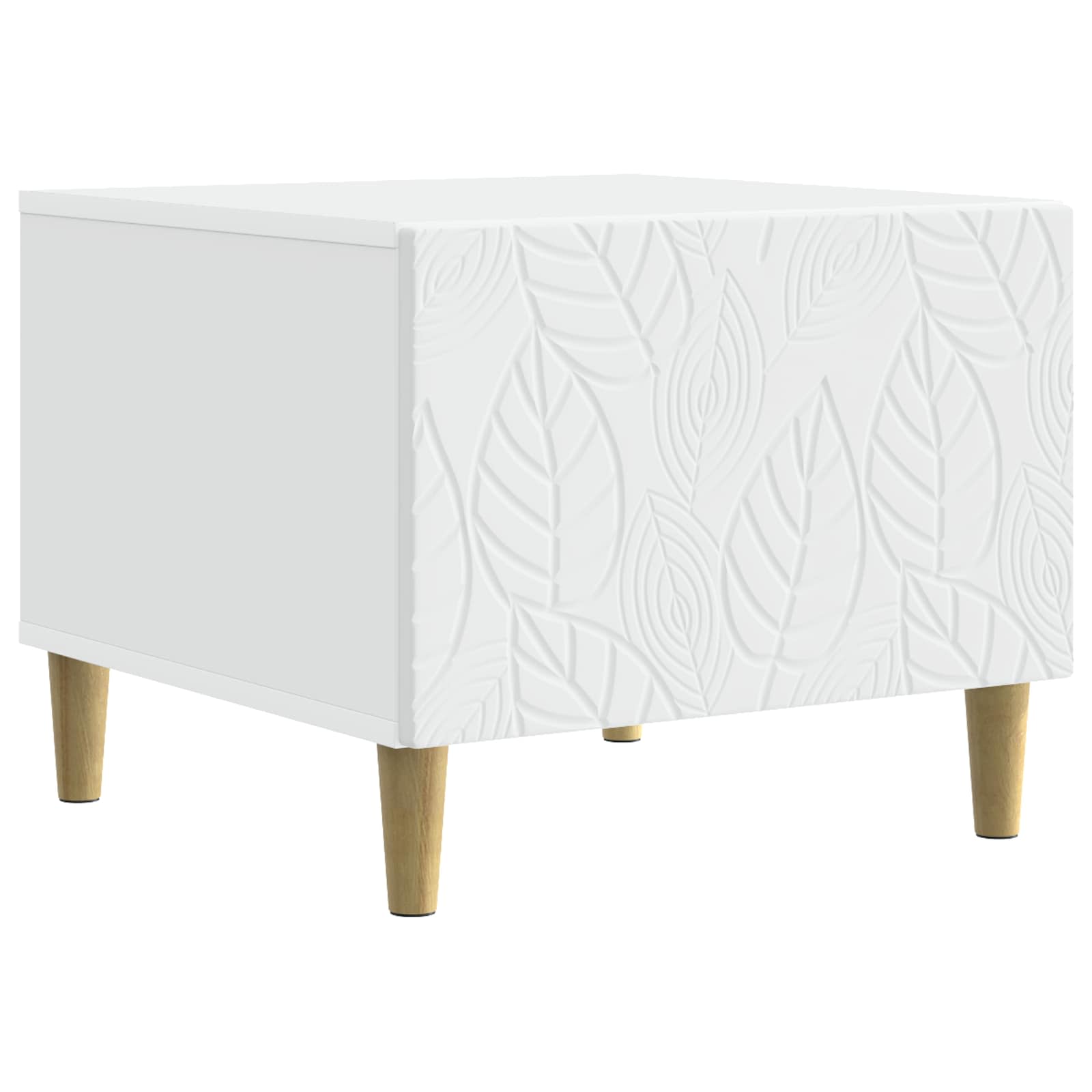 Mesa de centro branco 50 x 49 x 40 cm derivados de madeira