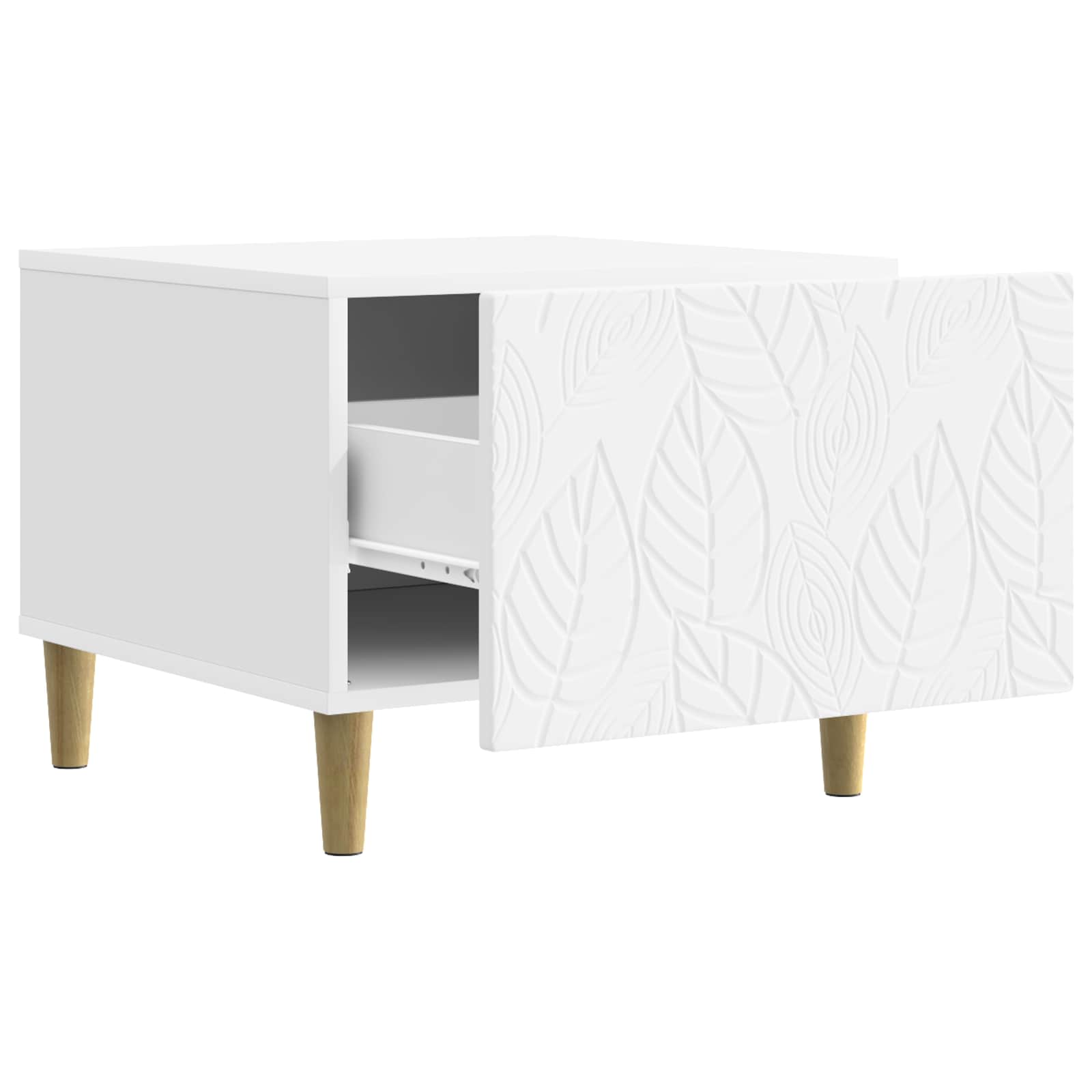 Mesa de centro branco 50 x 49 x 40 cm derivados de madeira