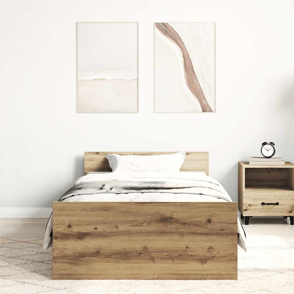 Estrutura de cama sem colchão 90x200cm derivados de madeira
