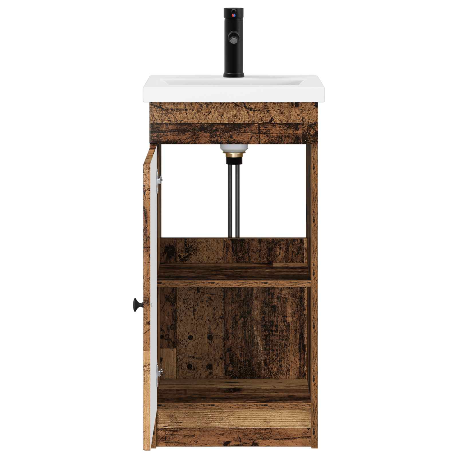Gabinete de banheiro com pia madeira antiga 42 x 40 x 84,5 cm