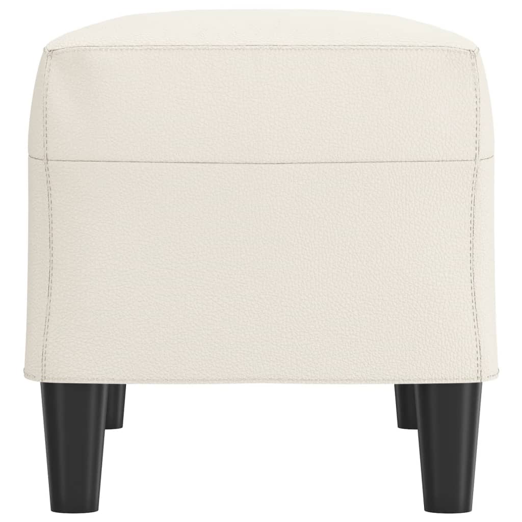 Banco 70x35x41 cm couro artificial cor creme