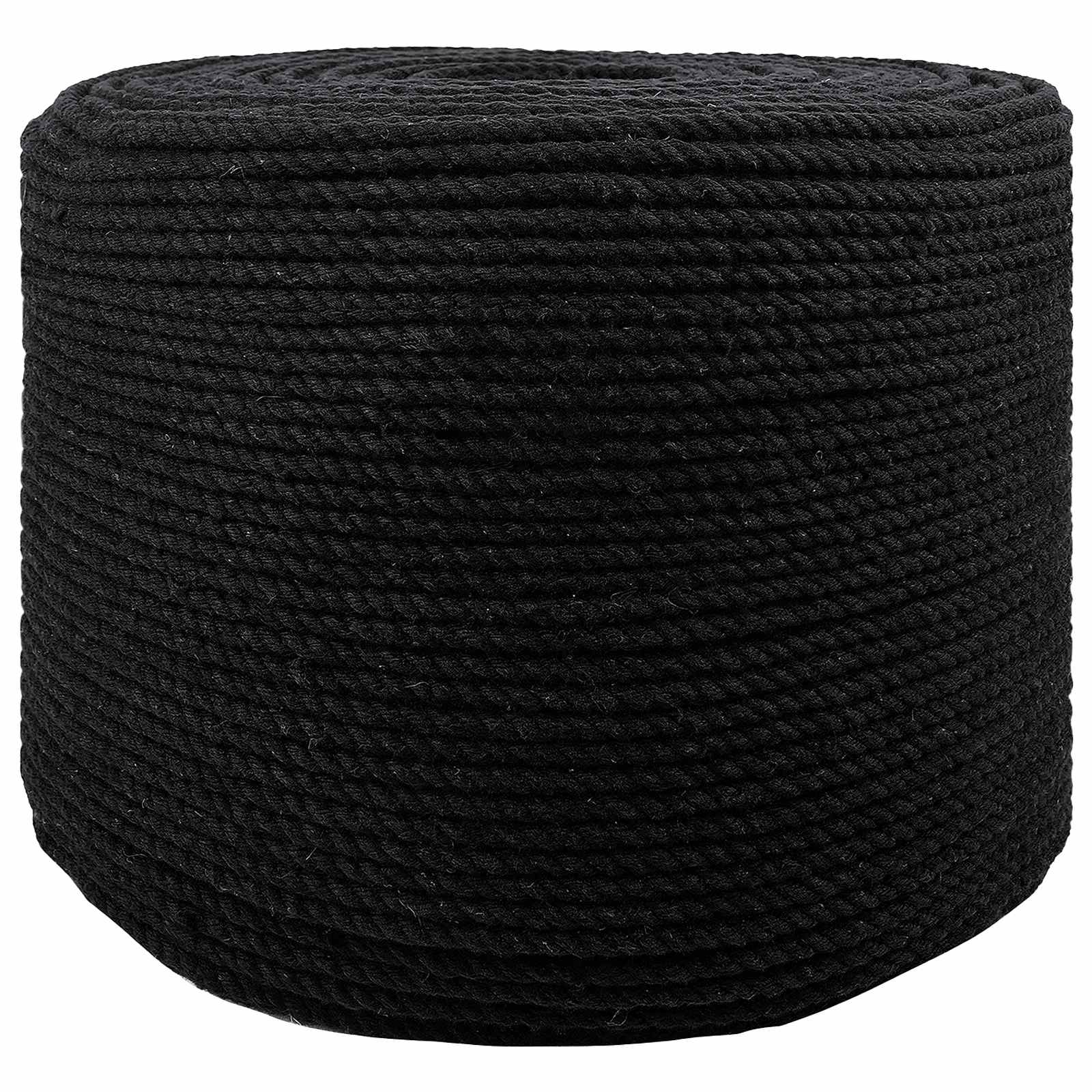 Corda de algodão 8 mm 250 m preto 100% algodão