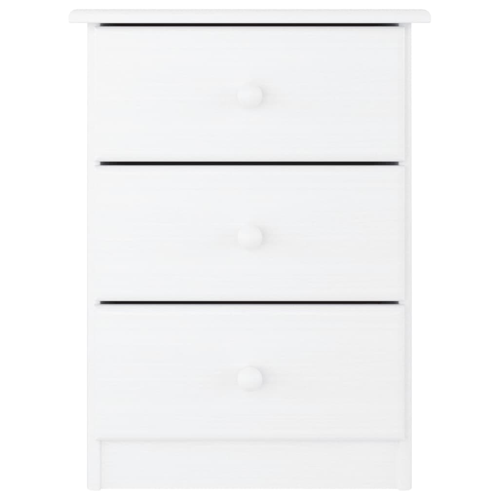 Mesa de cabeceira alta 41x35x55,5 cm pinho maciço branco