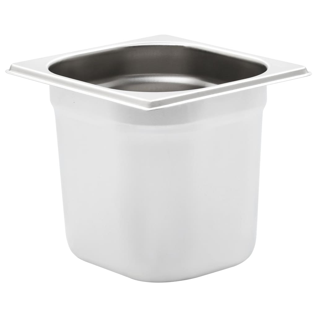 Recipientes gastronorm 8 pcs gn 1/6 150 mm aço inoxidável